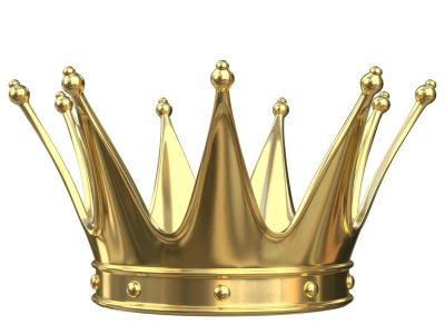 3D rendering illustration of a king or prince crown